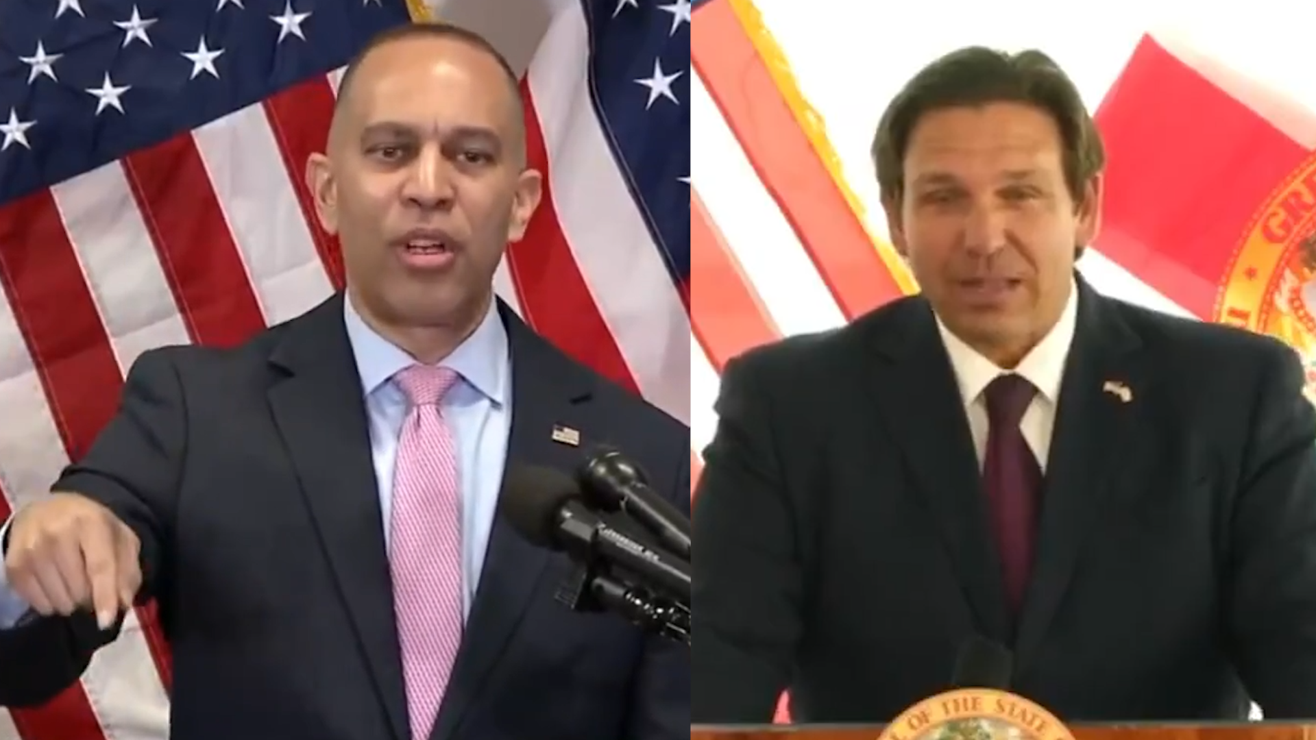 Jeffries vs. DeSantis Verbal Cage Match
